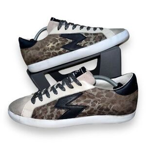 Sam Edelman Areson Leopard Print Sneakers Women's 9.5M
